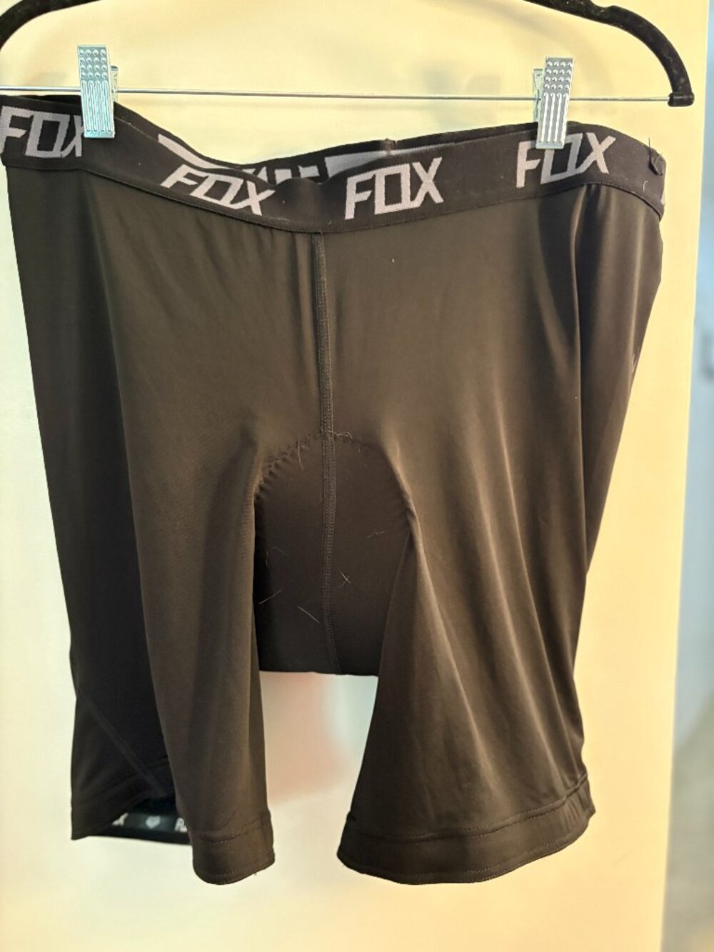 FOX Racing Shorts Mens 38 Black Padded Bike Cycling Stretch